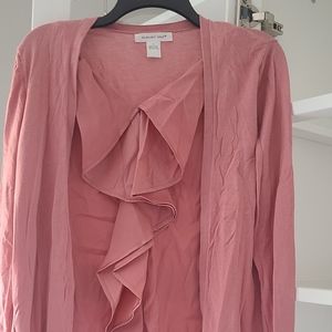 Cardigan with shell sweater